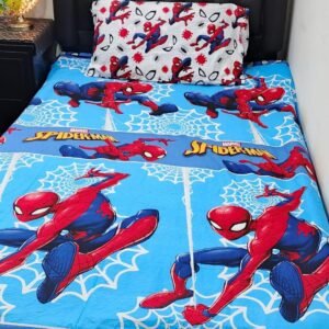 Spiderman printed Bedsheet Set - 4 pcs