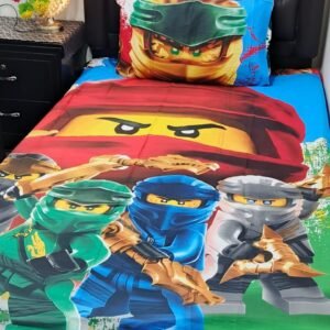 Lego Ninjago Printed Single Bedsheet Set - 4 pcs