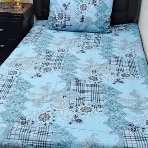 Flowers Printed Bedsheet Set - 4 pcs
