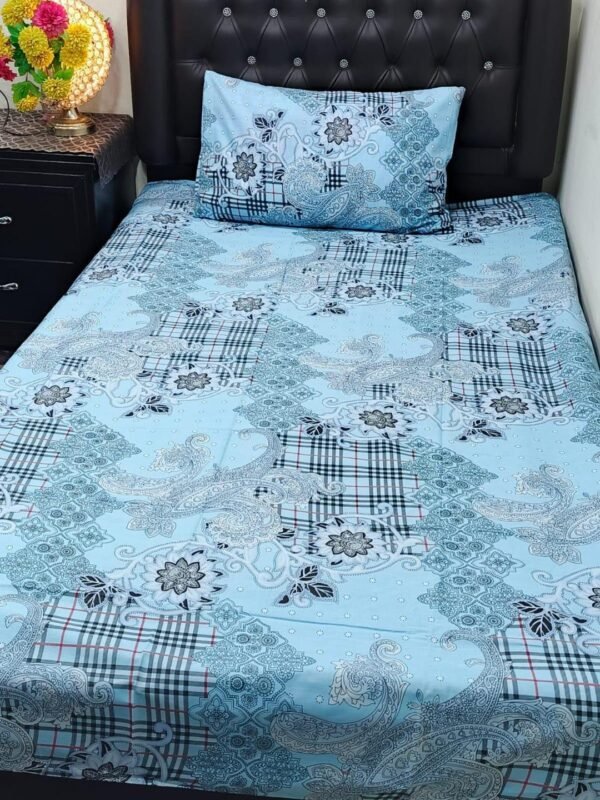 Flowers Printed Bedsheet Set - 4 pcs