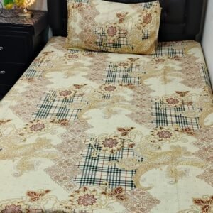 Flowers Printed Bedsheet Set - 4 pcs