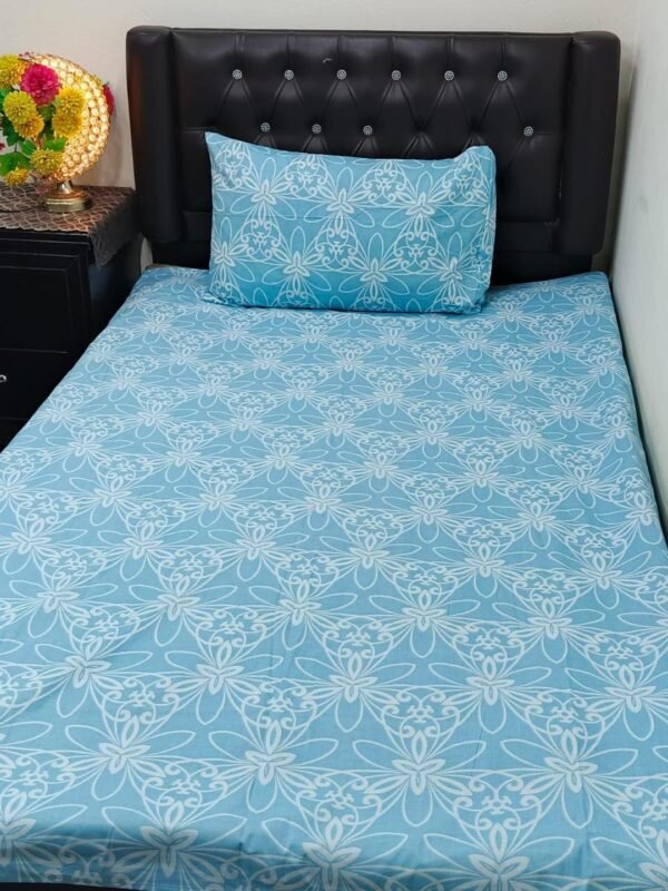 Flowers Printed Bedsheet Set - 4 pcs