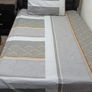 Lines Printed Bedsheet Set - 4 pcs