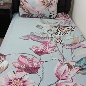 Flowers Printed Bedsheet Set - 4 pcs