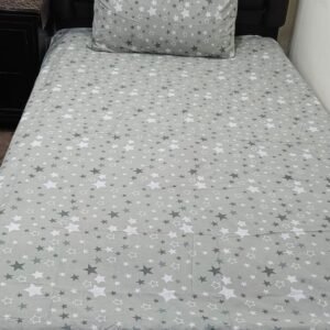 Stars Printed Bedsheet Set - 4 pcs