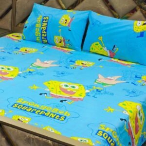 SpongeBob Printed Double Bedsheet Set - 3pcs