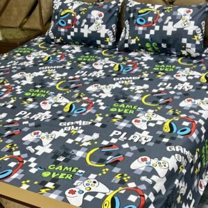 Printed Double Bedsheet Set - 3pcs