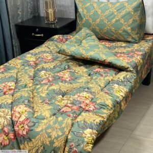 Flowers Printed Single Bedsheet Set - 3pcs