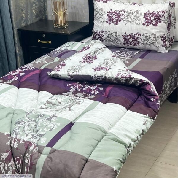 Printed Single Bedsheet Set - 3pcs