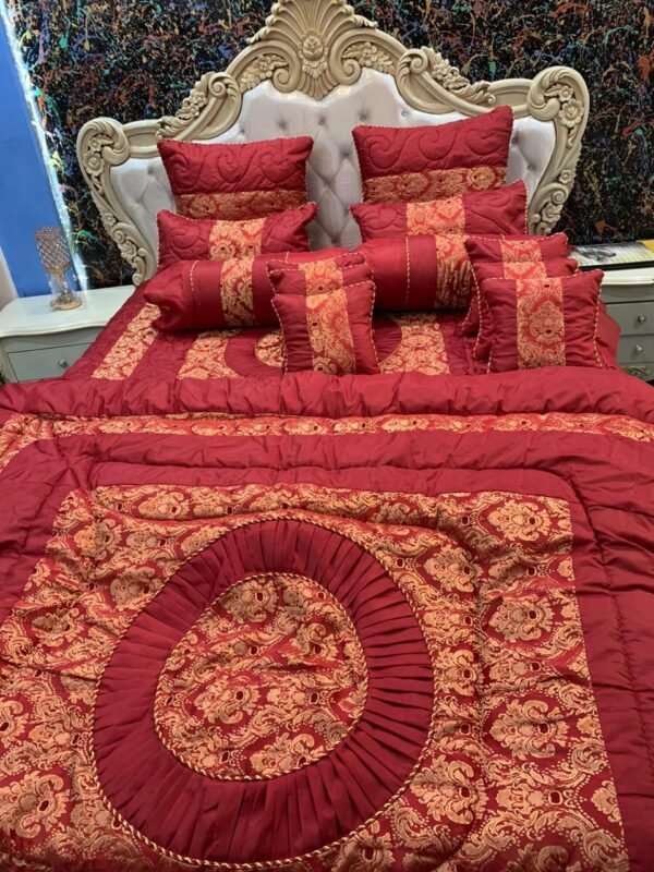 Printed Double Bedsheet Set - 14pcs