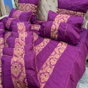 Printed Double Bedsheet Set - 14pcs