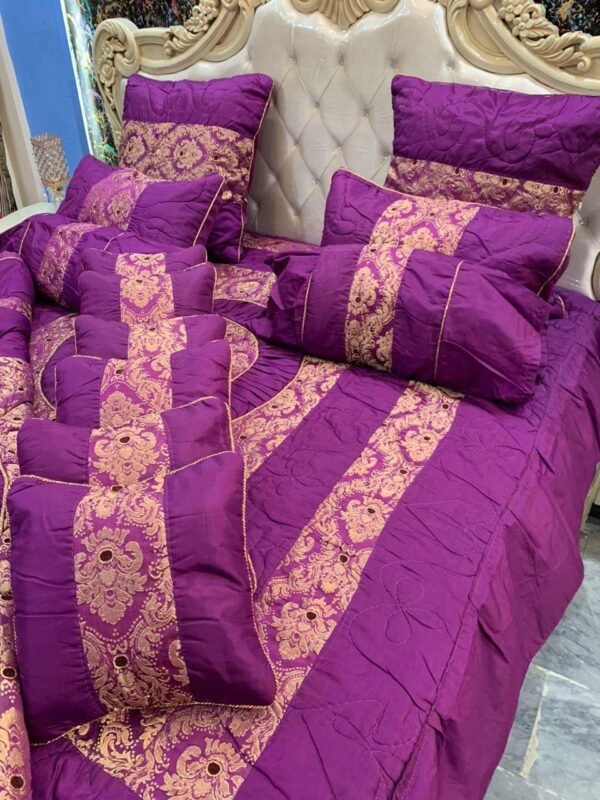 Printed Double Bedsheet Set - 14pcs