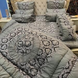 Printed Double Bedsheet Set - 14pcs