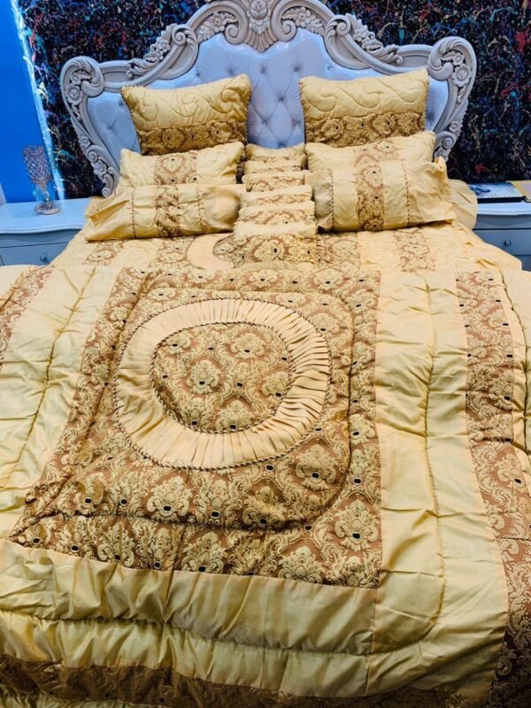 Printed Double Bedsheet Set - 14pcs