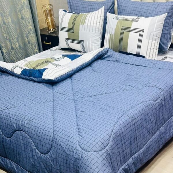 Printed Double Bedsheet Set - 6pcs