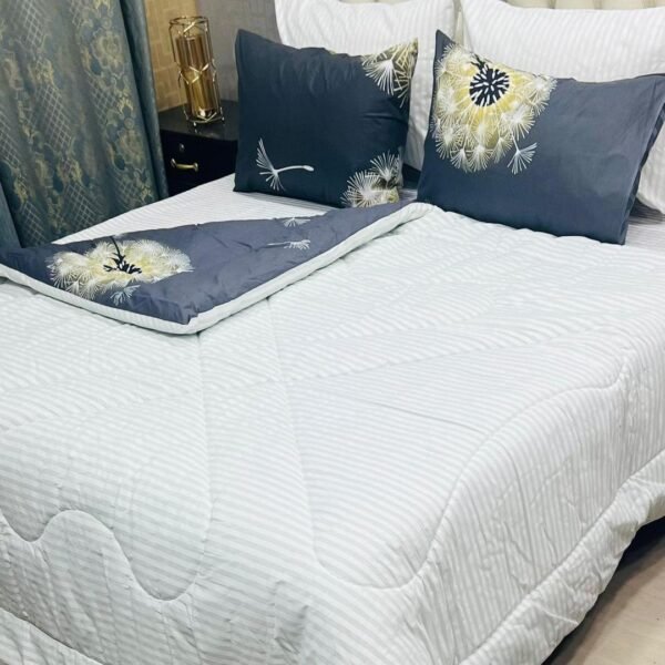 Printed Double Bedsheet Set - 6pcs