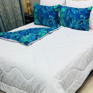 Printed Double Bedsheet Set - 6pcs