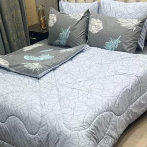 Printed Double Bedsheet Set - 6pcs