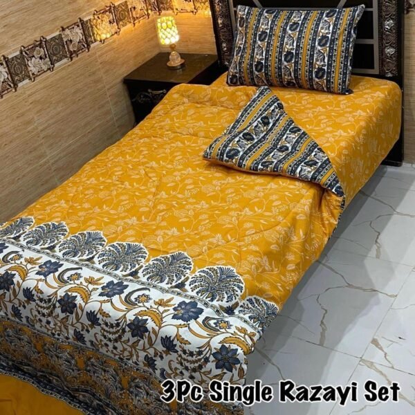 Printed Single Bedsheet Set - 3pcs