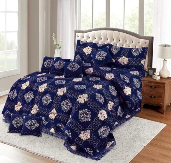 Flowers Printed Double Bedsheet Set