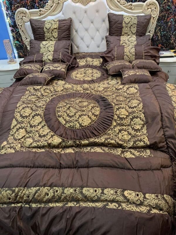 Printed Double Bedsheet Set - 14pcs