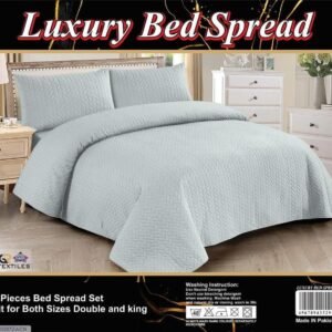 Luxury Bed Spread Double Bedsheet Set - 3pcs