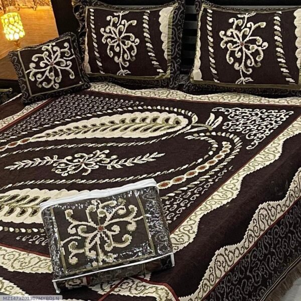 Velvet Double Bedsheet-4 Pcs