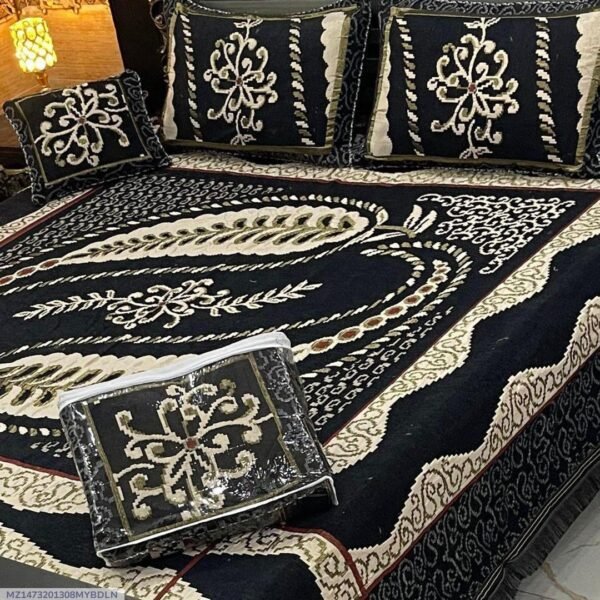 Velvet Double Bedsheet-4 Pcs