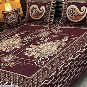 Velvet Double Bedsheet-4 Pcs