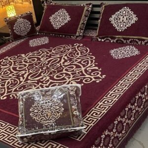 Velvet Double Bedsheet-4 Pcs