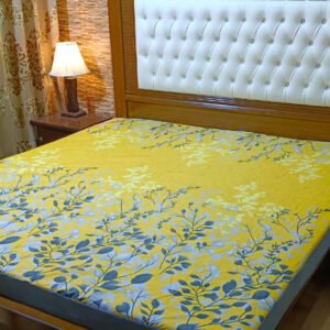 Flowers Printed Double Bedsheet