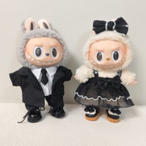 Labubu Pendant Doll Coat 17CM Labubu Suit Clothes Princess Dress